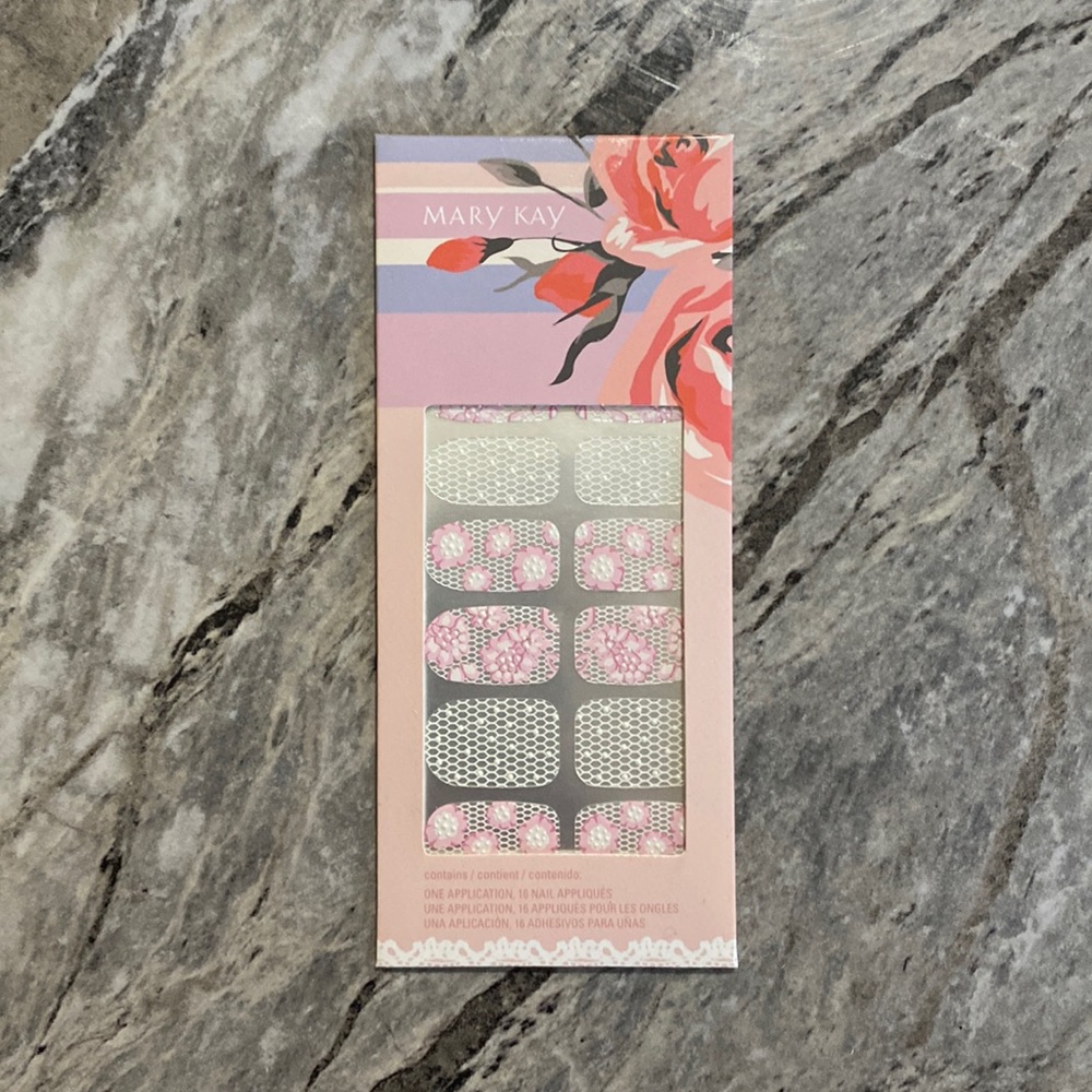 Mary Kay Nail Appliqué Stickers Clear & Floral
